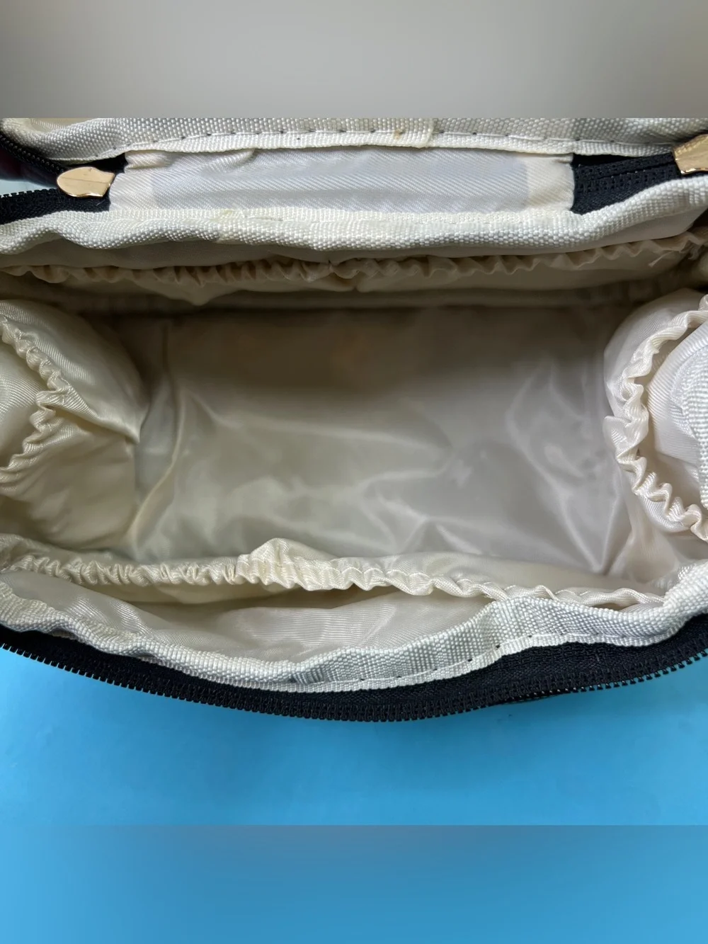 Small Makeup Bag with a Zipper Closure and Top Handle 8”x5”x4-1/2”